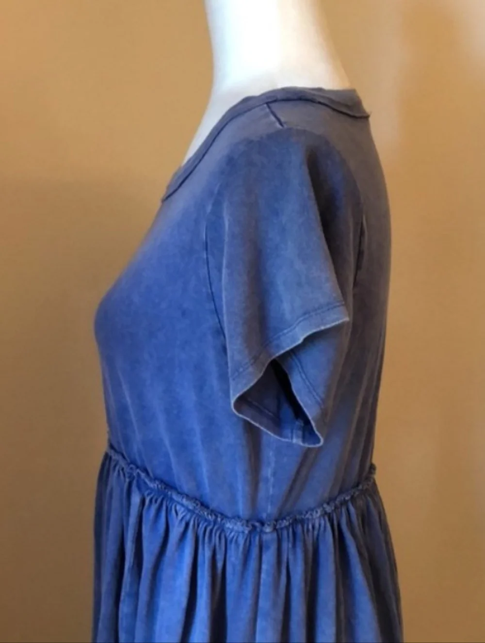 Free People Carissa Blue Tee Maxi Dress Medium